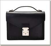 ルイ・ヴィトン エピ モンソー 黒 シルバー金具