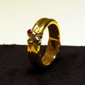 ティファニー　シグネチャーリング　ルビー　サファイア