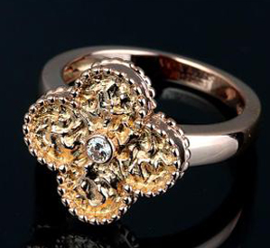 ヴァンクリーフ＆アーペル　ヴィンテージ アルハンブラ リング PG 10号