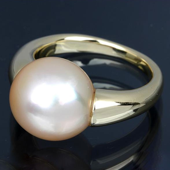 パール リング イエローゴールド 約11mm