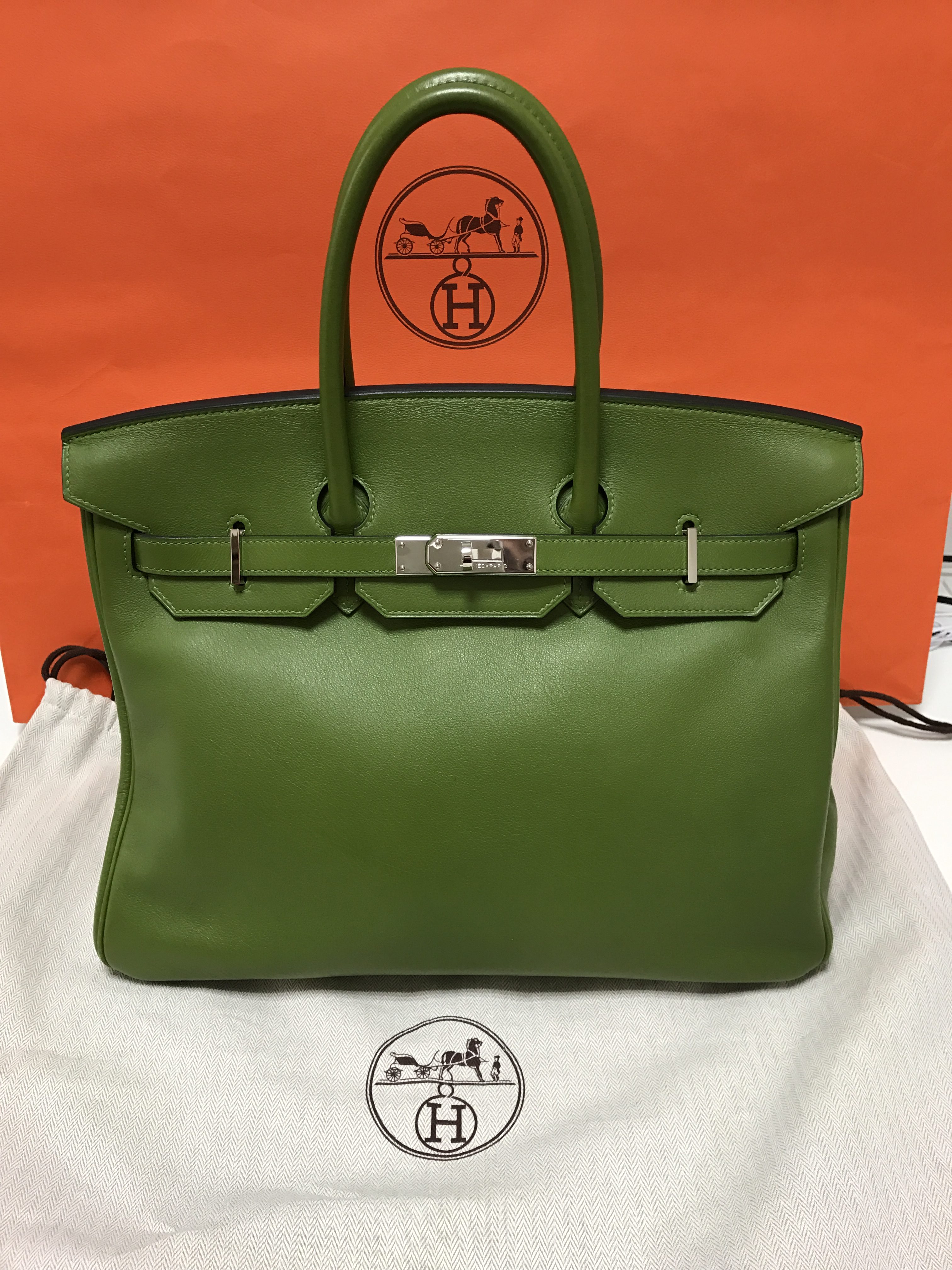 エルメス　バーキン35 シャルトルーツ　緑系