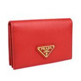 プラダ カードケース 名刺入れ レザー 赤 1M1122