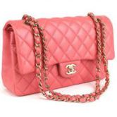 シャネル CHANEL マトラッセ25 肩掛け チェーンショルダー バッグ キャビア ピンク G金具