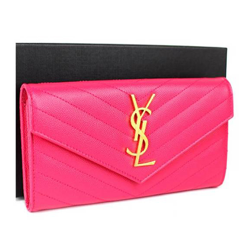 【♡極美品♡】イヴサンローラン YSL 二つ折財布 ピンク