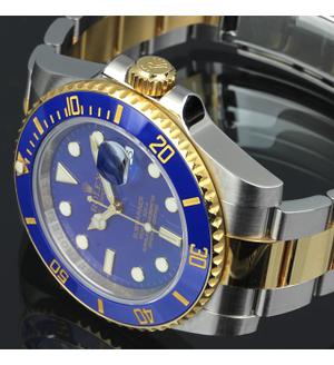 ロレックス 116613LB 青 サブマリーナ デイト コンビ G番 腕時計