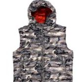 MONCLER モンクレール PATRICK ライトダウンベスト size 1 カモフラージュ 迷彩 グレー×オレンジ