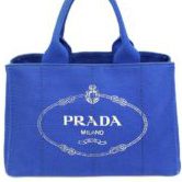 PRADA プラダ カナパ トートバッグ キャンバス 青 ブルー