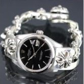 CHROME HEARTS クロムハーツ ROLEX インボイス付 CHX ファンシー チェーン クリップ ウォッチブレス ロレックス オイスター 黒文字盤 腕時計