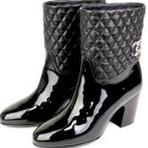 CHANEL シャネル マトラッセ ショートブーツ 靴 黒 size36 1/2C